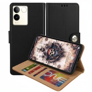 Vivo T2 Pro Flip Cover — PU Leather Wallet Case