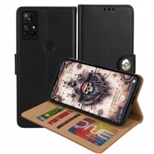 Redmi Note 11T Flip Cover — PU Leather Wallet Case