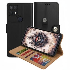 OPPO A15 Flip Cover — PU Leather Wallet Case