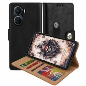 Vivo Y16 Flip Cover — PU Leather Wallet Case