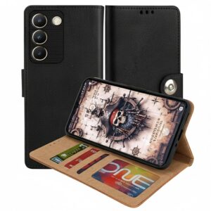 Vivo Y200e Flip Cover — PU Leather Wallet Case