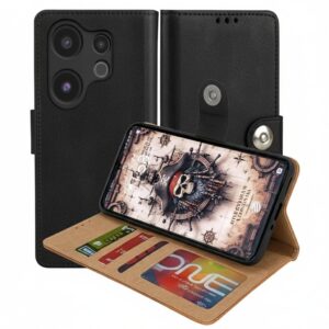 Vivo X200 FE Flip Cover — PU Leather Wallet Case