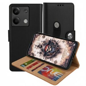 Redmi Note 13 Flip Cover — PU Leather Wallet Case