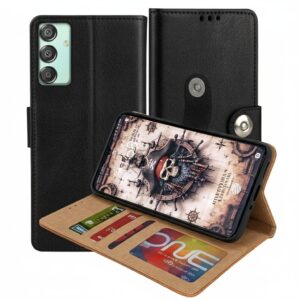 Samsung Galaxy M15 5G Flip Cover — PU Leather Wallet Case
