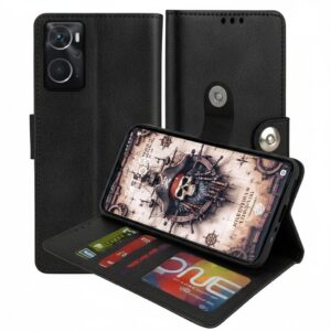 OPPO K10 4G Flip Cover — PU Leather Wallet Case