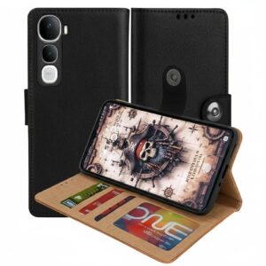 Vivo Y400 Pro Flip Cover — PU Leather Wallet Case