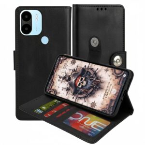 Redmi A1 Plus Flip Cover — PU Leather Wallet Case