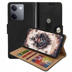 Vivo Y200 Pro Flip Cover — PU Leather Wallet Case