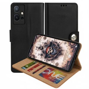 Vivo T1 5G Flip Cover — PU Leather Wallet Case