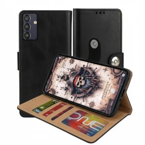 Samsung Galaxy M13 4G Flip Cover — PU Leather Wallet Case