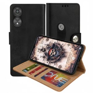 OPPO A78 5G Flip Cover — PU Leather Wallet Case