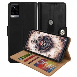 Vivo V20 Flip Cover — PU Leather Wallet Case