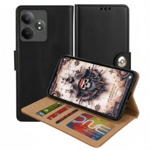 Realme GT 6T Flip Cover — PU Leather Wallet Case