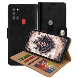 Samsung Galaxy A21s Flip Cover — PU Leather Wallet Case