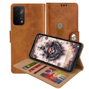 OPPO A74 Flip Cover — PU Leather Wallet Case