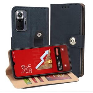 Redmi Note 10 Pro Max Flip Cover — PU Leather Wallet Case
