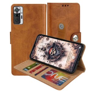 Redmi Note 10 Pro Flip Cover — PU Leather Wallet Case