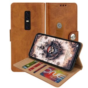 Vivo V17 Pro Flip Cover — PU Leather Wallet Case