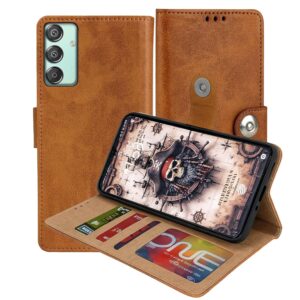Samsung Galaxy F15 Flip Cover — PU Leather Wallet Case