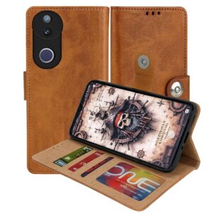 Vivo V50 Flip Cover — PU Leather Wallet Case