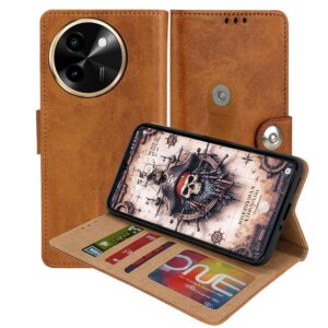 Vivo T3x Flip Cover — PU Leather Wallet Case