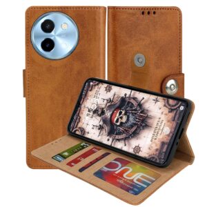 Vivo Y58 5G Flip Cover — PU Leather Wallet Case