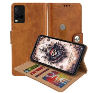 Vivo Y21 2021 Flip Cover — PU Leather Wallet Case