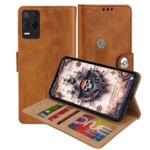 Realme 8 Pro Flip Cover — PU Leather Wallet Case
