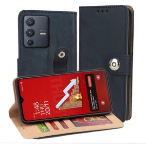 Vivo V23 Flip Cover — PU Leather Wallet Case