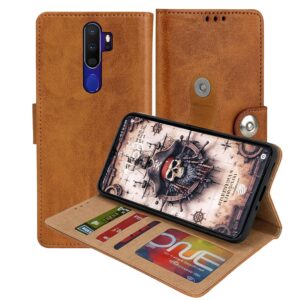 OPPO A9 2020 Flip Cover — PU Leather Wallet Case