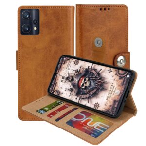 Realme 9 Pro Plus Flip Cover — PU Leather Wallet Case