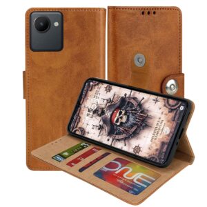 Realme C30s Flip Cover — PU Leather Wallet Case