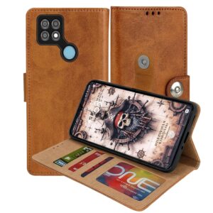 Realme C21Y Flip Cover — PU Leather Wallet Case
