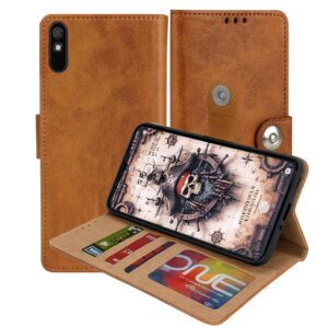 Redmi 9A Flip Cover — PU Leather Wallet Case