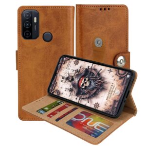 OPPO A33 Flip Cover — PU Leather Wallet Case