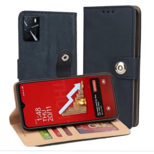 OPPO A16 Flip Cover — PU Leather Wallet Case
