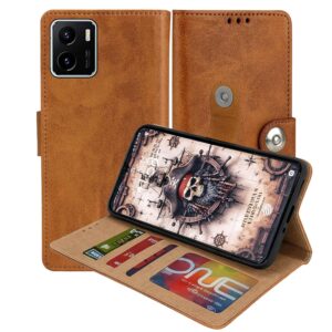 Vivo Y15s Flip Cover — PU Leather Wallet Case