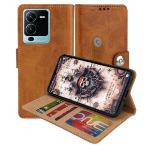 Vivo V25 Pro Flip Cover — PU Leather Wallet Case