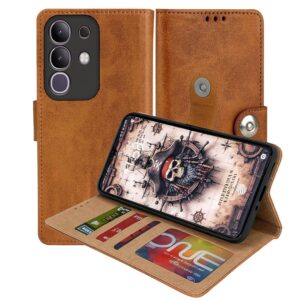 Vivo T4x Flip Cover — PU Leather Wallet Case
