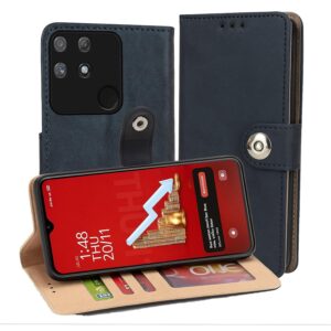 Realme Narzo 50A Flip Cover — PU Leather Wallet Case