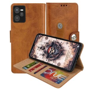 Realme C35 Flip Cover — PU Leather Wallet Case