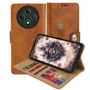 OPPO F27 Flip Cover — PU Leather Wallet Case