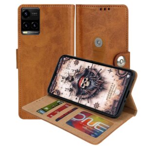 Vivo Y33s Flip Cover — PU Leather Wallet Case