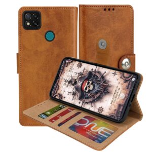 Redmi 9 Flip Cover — PU Leather Wallet Case